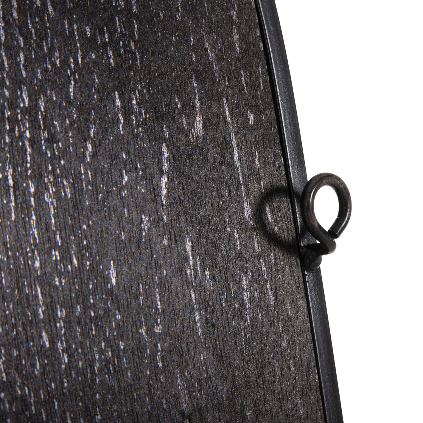 WOODEN WALL DECORATION IN NATURAL BLACK METAL 66x100cm