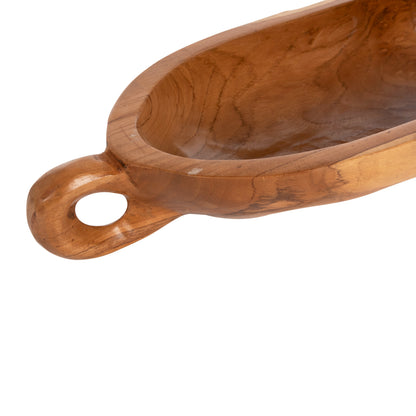DECORATIVE WOODEN PLATE TEAK WOOD IN NATURAL COLOR 64x21.5x9.5