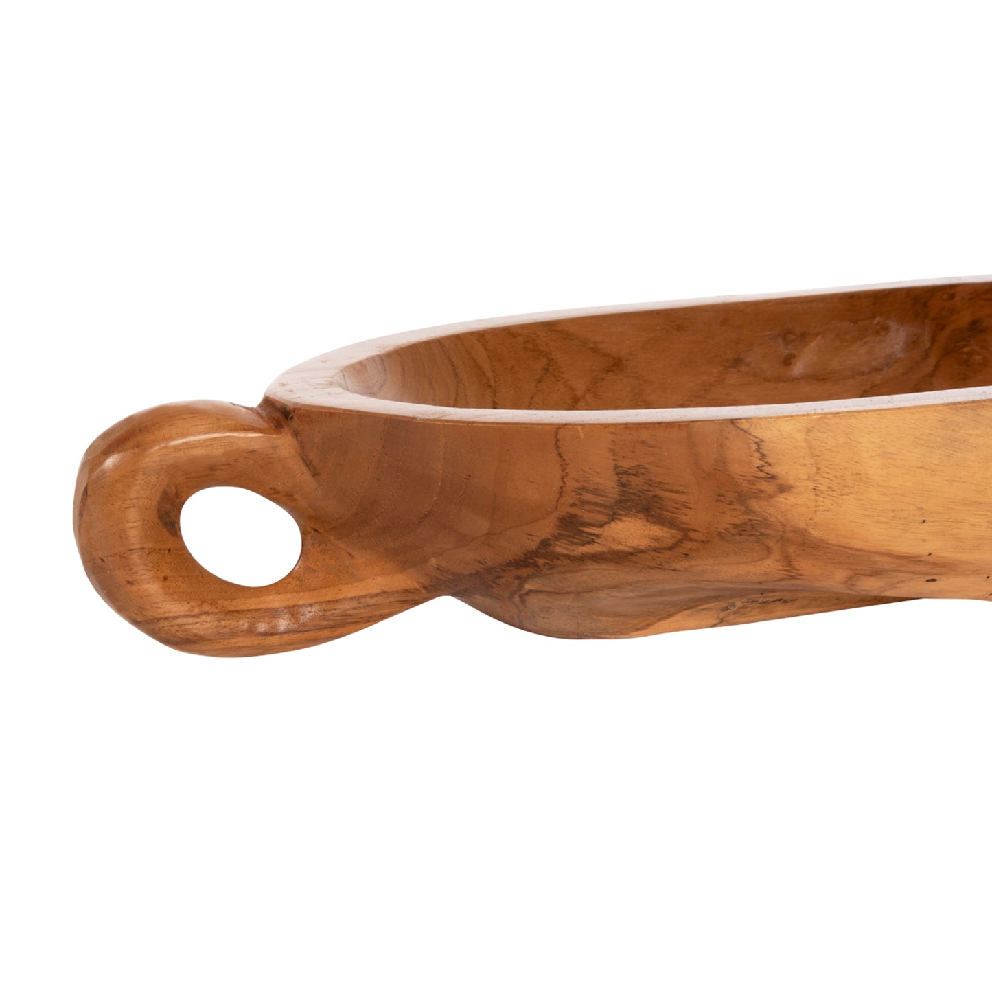 DECORATIVE WOODEN PLATE TEAK WOOD IN NATURAL COLOR 64x21.5x9.5
