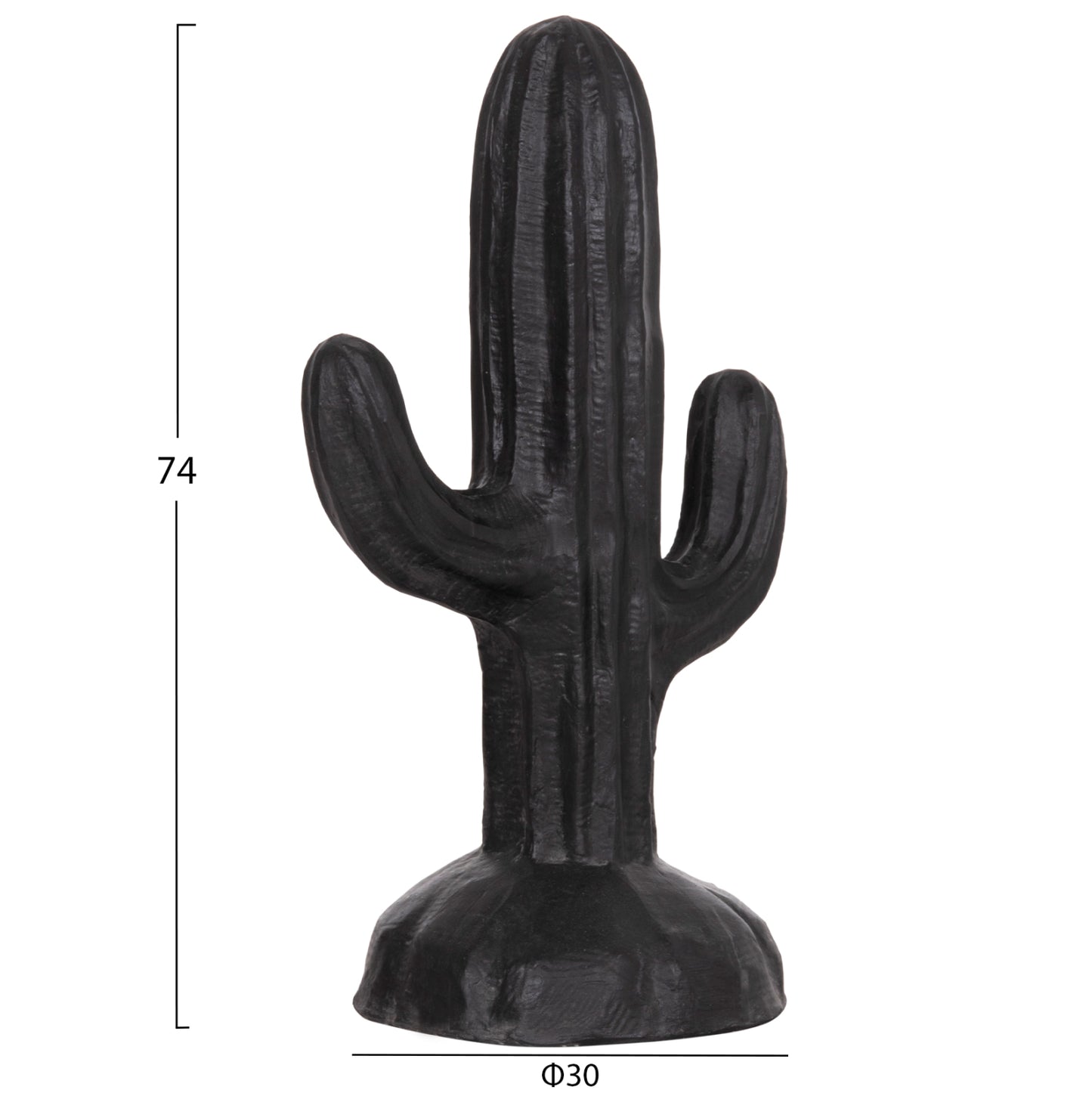 ΔΙΑΚΟΣΜΗΤΙΚΟΣ ΚΑΚΤΟΣ ΔΑΠΕΔΟΥ CACTUS ΓΥΨΟΣ ΣΕ ΜΑΥΡΟ 42x30x74