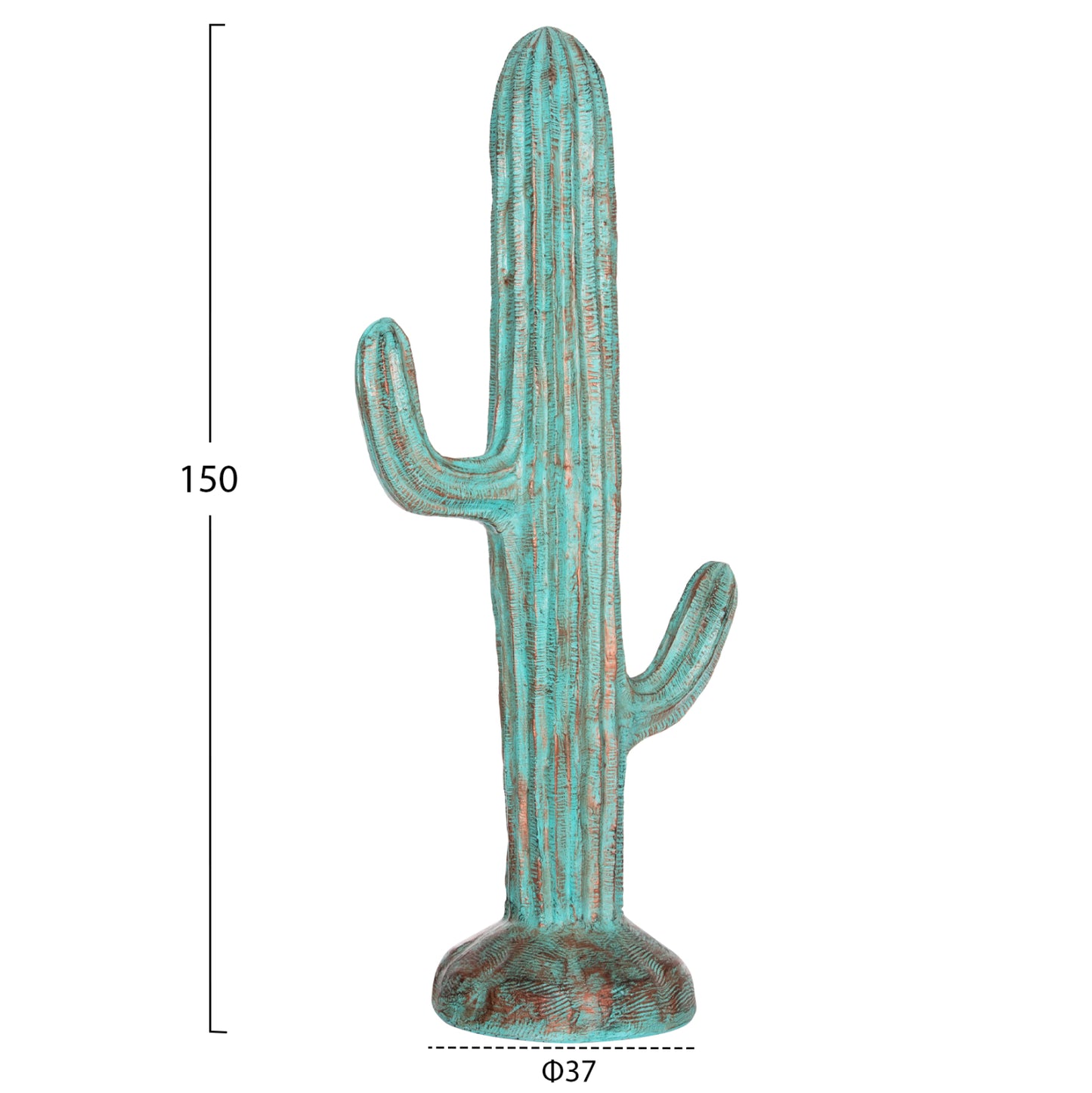 ΔΙΑΚΟΣΜΗΤΙΚΟΣ ΚΑΚΤΟΣ ΔΑΠΕΔΟΥ CACTUS ΓΥΨΟΣ ΣΕ ΤΙΡΚΟΥΑΖ 63x37x150