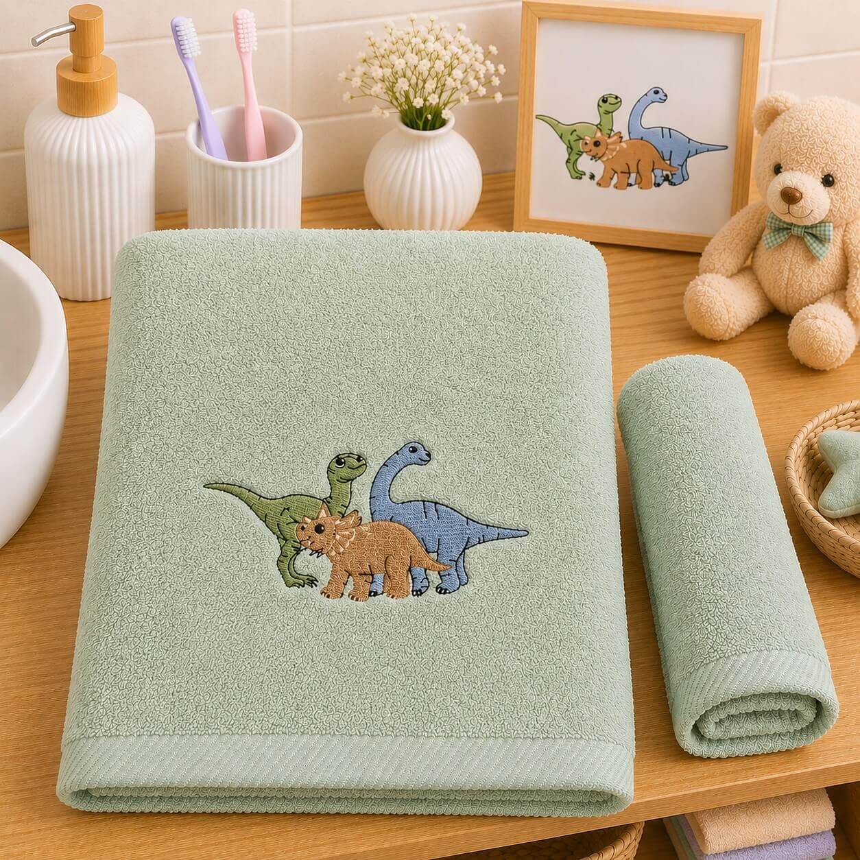 Παιδικές Πετσέτες (σετ 2 τεμ) Dinosaurs