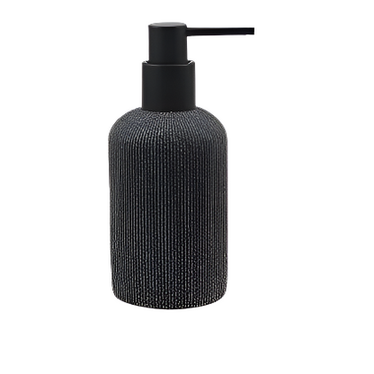 Δοχείο Υγρού Σαπουνιού Marble Γκρι Ρητίνης με Πλαστική Αντλία 7x7x17