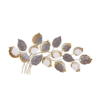 ΔΙΑΚΟΣΜΗΤΙΚΟ ΤΟΙΧΟΥ ΦΥΛΛΑ ΜΕΤΑΛΛΙΚΟ ΓΚΡΙ - ΛΕΥΚΟ - ΧΡΥΣΟ 118x5.5x60