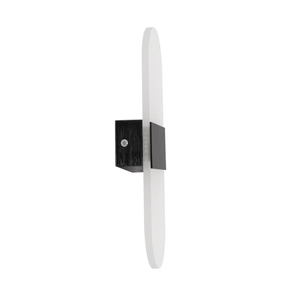 RARE 61337 Μοντέρνο Φωτιστικό Τοίχου - Απλίκα LED 5W 600lm 180° AC 220-240V IP20 Ρυθμιζόμενο Λευκό CCT με On/Off 2700K/4500K/6000K - Lumileds SMD Chip - Μαύρο Ματ - Μ10 x Π4 x Υ27