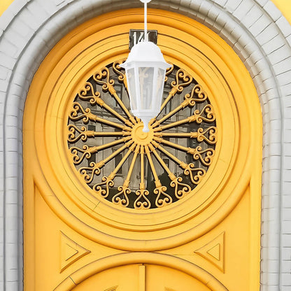 VITRO 203-0199 Vintage Κρεμαστό Φωτιστικό Φαναράκι Μονόφωτο 1 x E27 IP44 Λευκό Πλαστικό - Μ16 x Π16 x Υ48cm