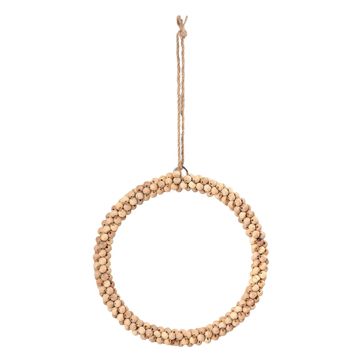 Ξύλινο Στεφάνι με Χάντρες 15εκ