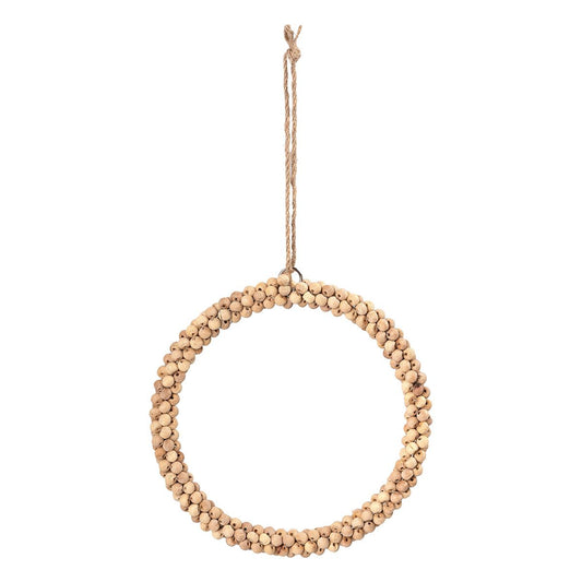 Ξύλινο Στεφάνι με Χάντρες 15εκ