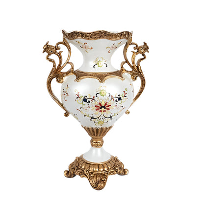 ΒΑΖΟ ΠΟΡΣΕΛΑΝΗ ΜΕ ΠΟΛΥΡΕΖΙΝ ΛΕΥΚΟ ΜΕ ΛΟΥΛΟΥΔΙΑ 31x19x45