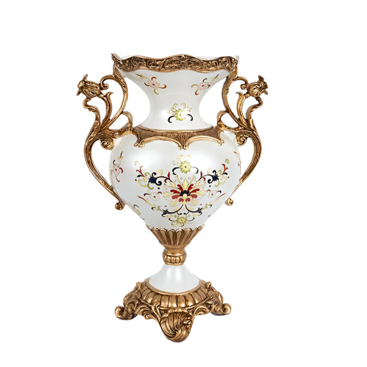 ΒΑΖΟ ΠΟΡΣΕΛΑΝΗ ΜΕ ΠΟΛΥΡΕΖΙΝ ΛΕΥΚΟ ΜΕ ΛΟΥΛΟΥΔΙΑ 31x19x45