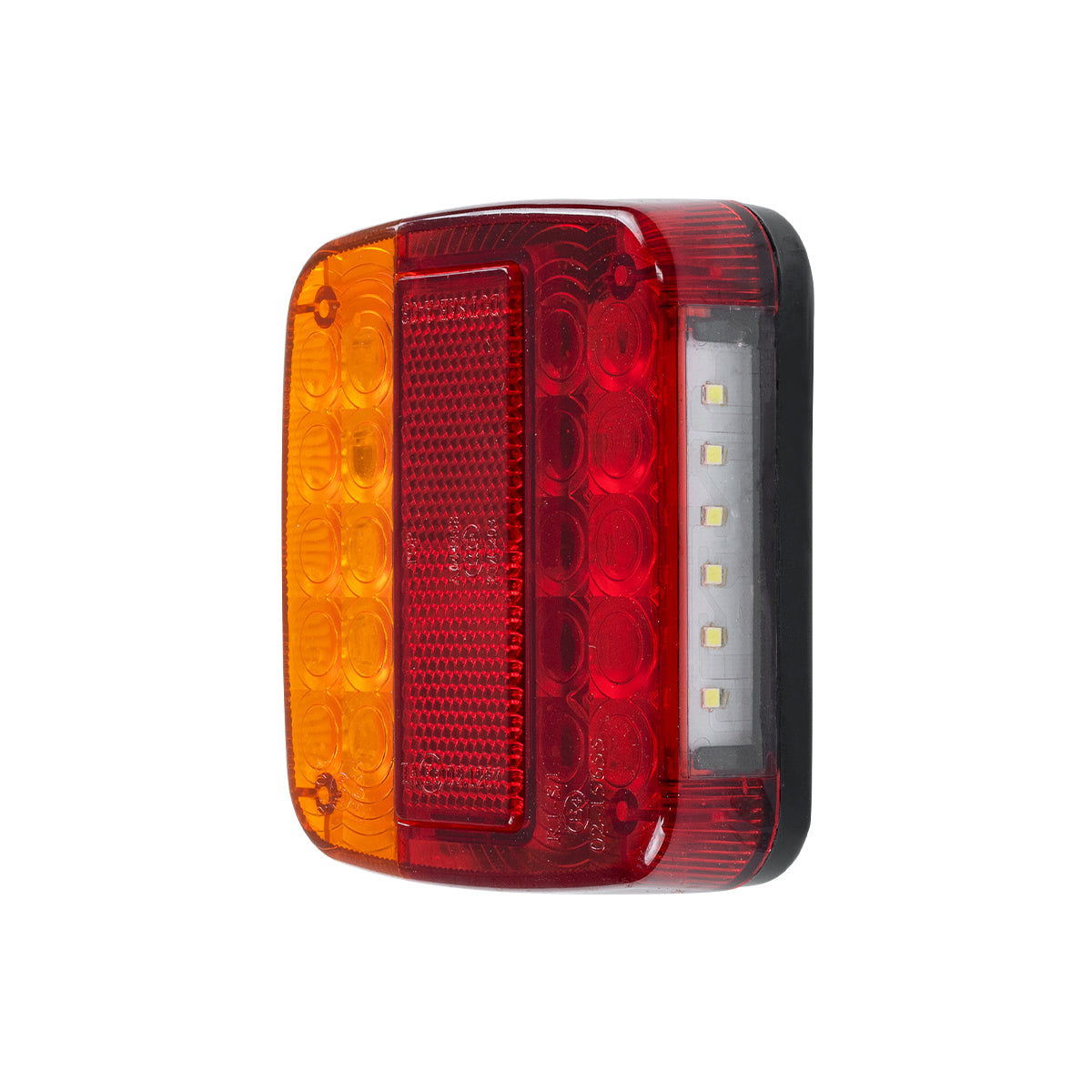 79930 Ζευγάρι Universal Φανάρια για Τρέιλερ LED - DC 12V - Κόκκινο - Πορτοκαλί - Λευκό - Αδιάβροχα IP66 - Μ10.3 x Π10.3 x Υ3cm