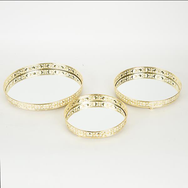 S/3 ΔΙΣΚΟΣ ΜΕΤΑΛΛΙΚΟΣ ΜΕ ΚΑΘΡΕΦΤΗ ΧΡΥΣΟΣ 25x25x4/21x21x4/17x17x4