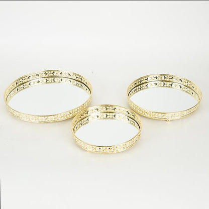 S/3 ΔΙΣΚΟΣ ΜΕΤΑΛΛΙΚΟΣ ΜΕ ΚΑΘΡΕΦΤΗ ΧΡΥΣΟΣ 25x25x4/21x21x4/17x17x4