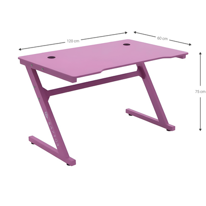 Gaming Desk Raptor Nightbane Pink 120x60x75