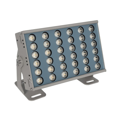 FLOODHENO 999-0263 Wall Washer LED Spotlight 24W 2040lm 30° AC 220-240V Waterproof IP67 Ultra Warm White 2200K - Bridgelux SMD Chip - Grey - L24 x W11 x 16.5