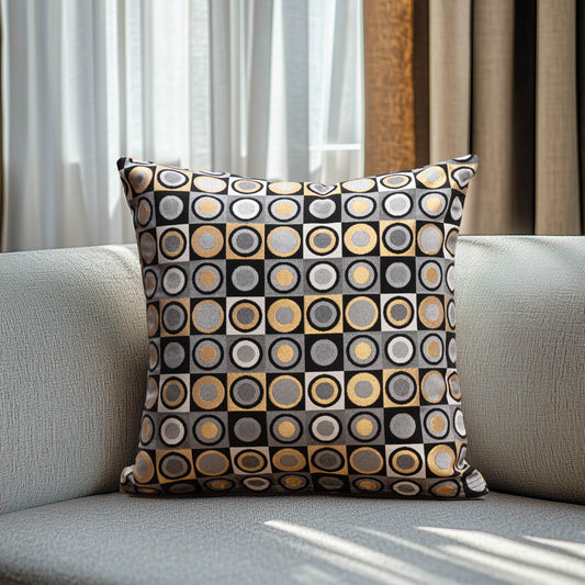 Μαξιλαροθήκη Στόφα Round Circle Luxury 45x45εκ