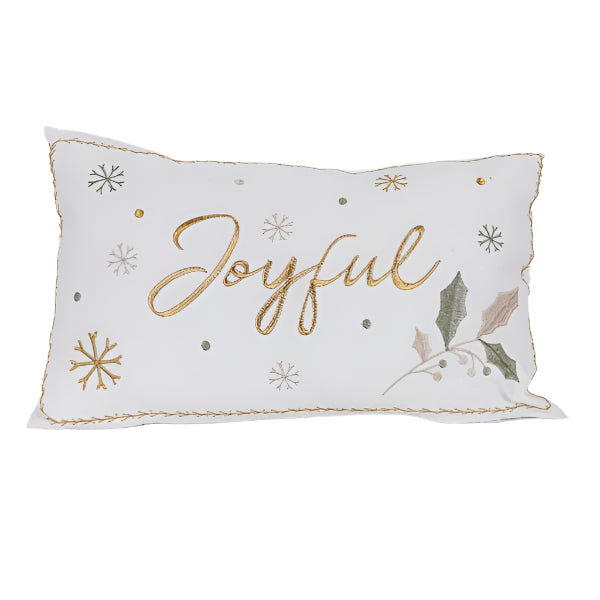 ΜΑΞΙΛΑΡΙ ΛΕΥΚΟ ΜΕ ΧΡΥΣΗ ΕΠΙΓΡΑΦΗ JOYFUL 50x5x30