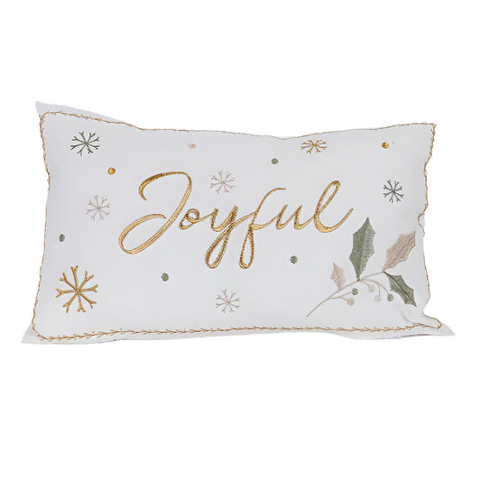 ΜΑΞΙΛΑΡΙ ΛΕΥΚΟ ΜΕ ΧΡΥΣΗ ΕΠΙΓΡΑΦΗ JOYFUL 50x5x30