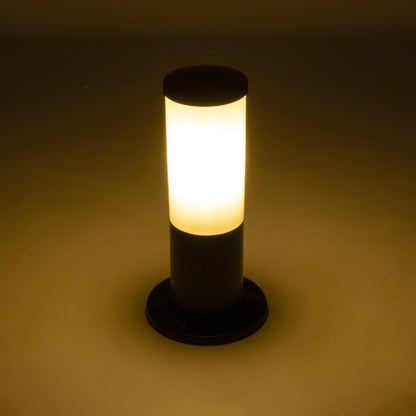 GARDENIO 203-0249 Μοντέρνο Επιδαπέδιο Φωτιστικό Κολωνάκι Κήπου Μονόφωτο 1 x E27 IP44 Μαύρο Πλαστικό - Μ15 x Π15 x Υ31