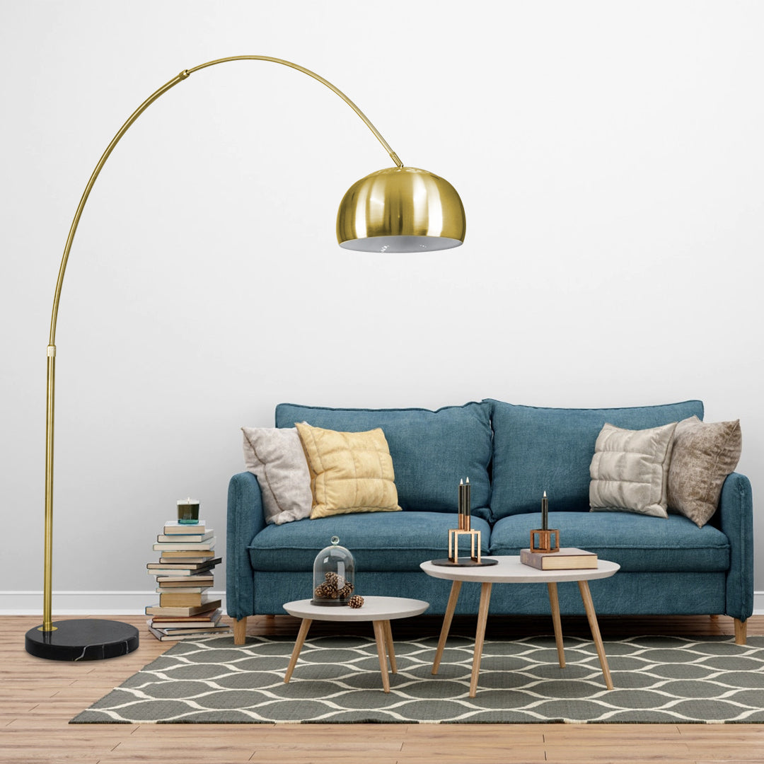 PRAGUE 00992 Μοντέρνο Επιδαπέδιο Φωτιστικό με Ντουί 1 x E27 AC 220-240V IP20 - Χρυσό Βούρτσας - Μ210 x Π45 x Υ220