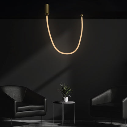 GLOW KLV-101-0155 Κρεμαστό Φωτιστικό Οροφής LED 27W 2700lm 360° AC 220-240V IP20 Ρυθμιζόμενο Λευκό CCT με Χειριστήριο από 2700K έως 6000K Dimmable - Lumileds SMD Chip - Χρυσό Πλατίνα - Μ90 x Π9 x Υ95