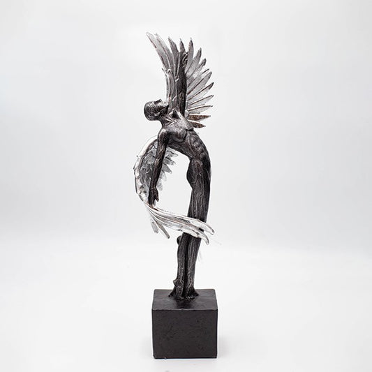 ΑΝΤΡΑΣ ΜΕ ΦΤΕΡΑ ΠΟΛΥΡΕΖΙΝ ΧΡΥΣΟΣ - ΑΣΗΜΙ 9x6.5x39