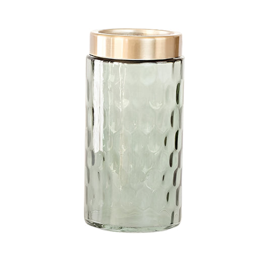 ΓΥΑΛΙΝΟ ΒΑΖΟ ΠΡΑΣΙΝΟ ΜΕ ΧΡΥΣΟ 11x11x22