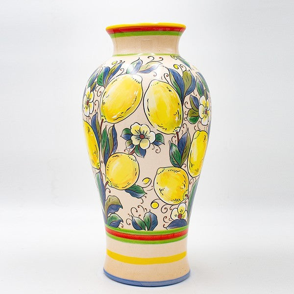 ΒΑΖΟ ΚΕΡΑΜΙΚΟ ΜΠΕΖ ΜΕ ΛΕΜΟΝΙΑ 20.7x20.7x39.5