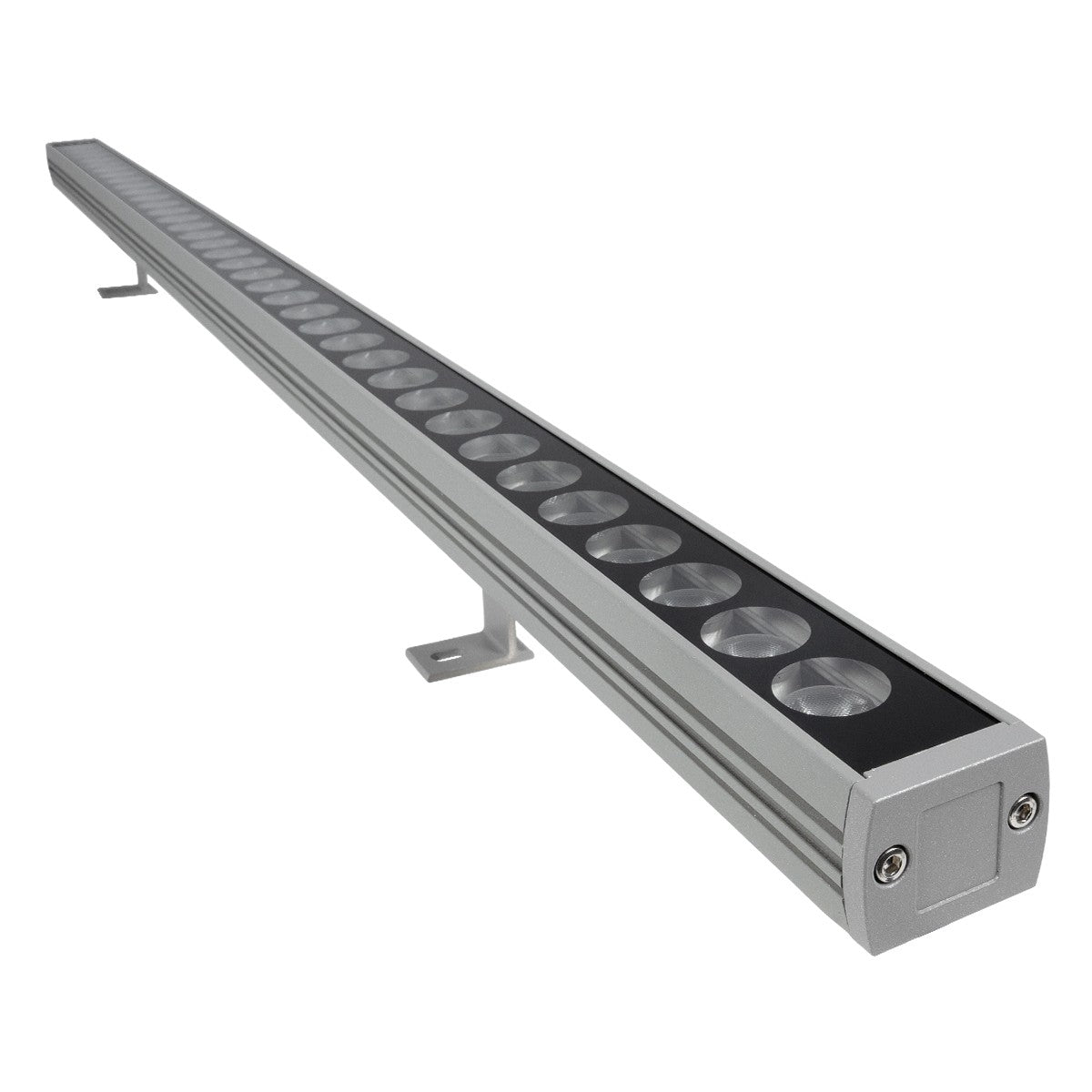 WASHERPANDA 999-0273 LED Wall Washer Light Bar 36W 4140lm 15° DC 24V Waterproof IP67 Natural White 4500K Dimmable - Bridgelux SMD Chip - Charcoal Grey - L100 x W4 x H3