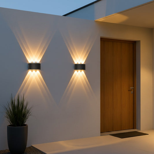 SIXOAD KLV-101-0006 Φωτιστικό Τοίχου / Απλίκα LED 18W 1800lm 30° AC 220-240V Αδιάβροχο IP65 Θερμό Λευκό 2700K - CREE XPE Chip & TÜV SÜD Driver - Μαύρο Ματ - Μ17 x Π4 x Υ8