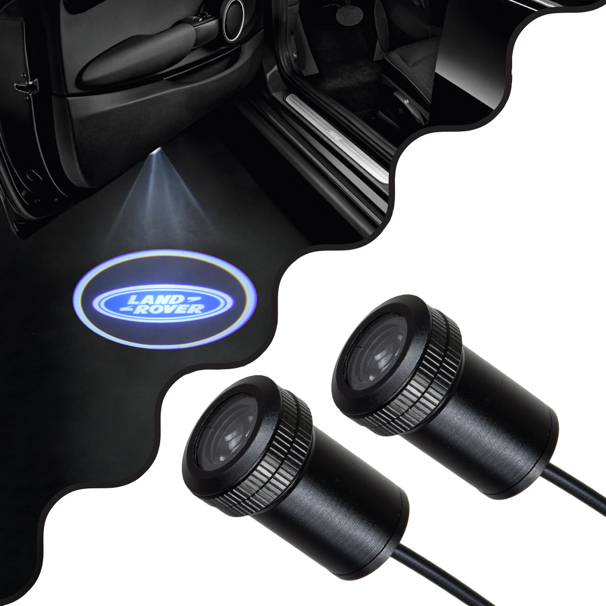 81611 LAND ROVER Ghost Car Brand Logo Projector - Προτζέκτορας Προβολής Μάρκας Αυτοκινήτου LED CREE XHP35 3W 240lm 120° DC 12V IP20 Ψυχρό Λευκό 6000K