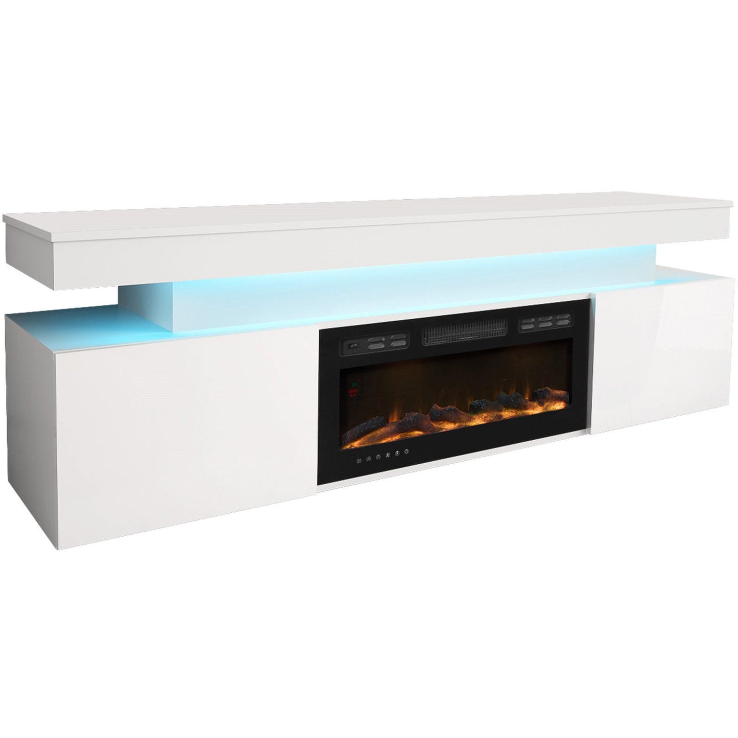 Έπιπλο Τηλεόρασης Glossa 2D 190 Plus Λευκό Γυαλιστερό 190x41x59