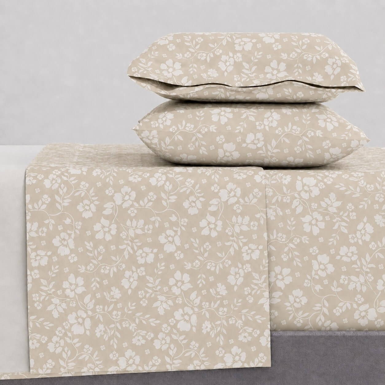 Σεντόνια King Size Σετ 2 x 2.60x2.80εκ + 2 x 52x72εκ Emily Beige