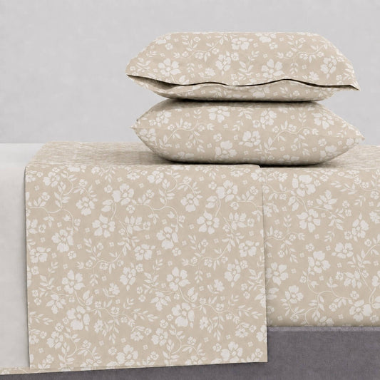 Σεντόνια King Size Σετ 2 x 2.60x2.80εκ + 2 x 52x72εκ Emily Beige