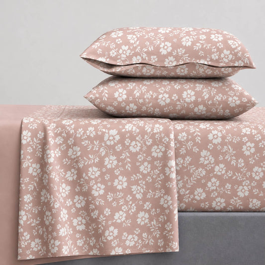 Σεντόνια King Size Σετ 2 x 2.60x2.80εκ + 2 x 52x72εκ Emily Chocolat