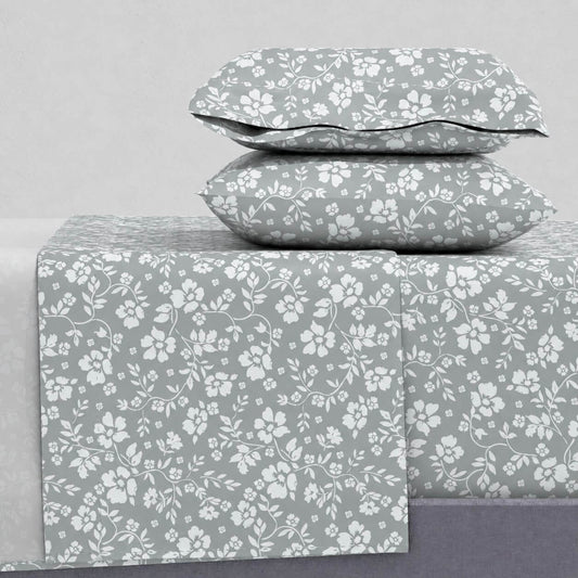Σεντόνια King Size Σετ 2 x 2.60x2.80εκ + 2 x 52x72εκ Emily Grey