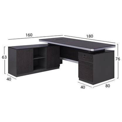 ΕΠΑΓΓΕΛΜΑΤΙΚΟ ΓΡΑΦΕΙΟ ΑΡΙΣΤΕΡΗ ΓΩΝΙΑ ROSEWOOD 180x160x76