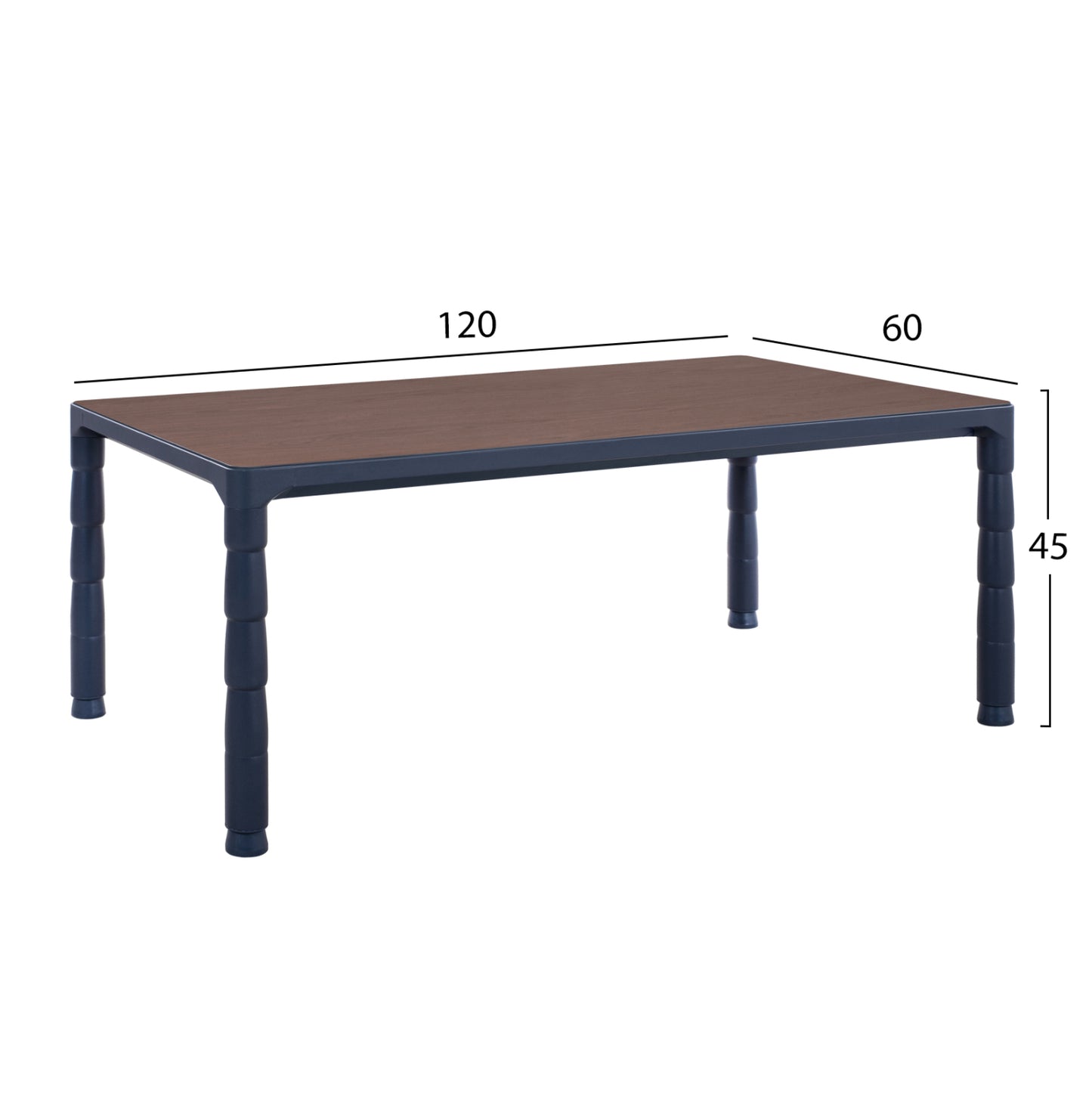 PROFESSIONAL COFFEE TABLE BELEN WALNUT 120x60x45