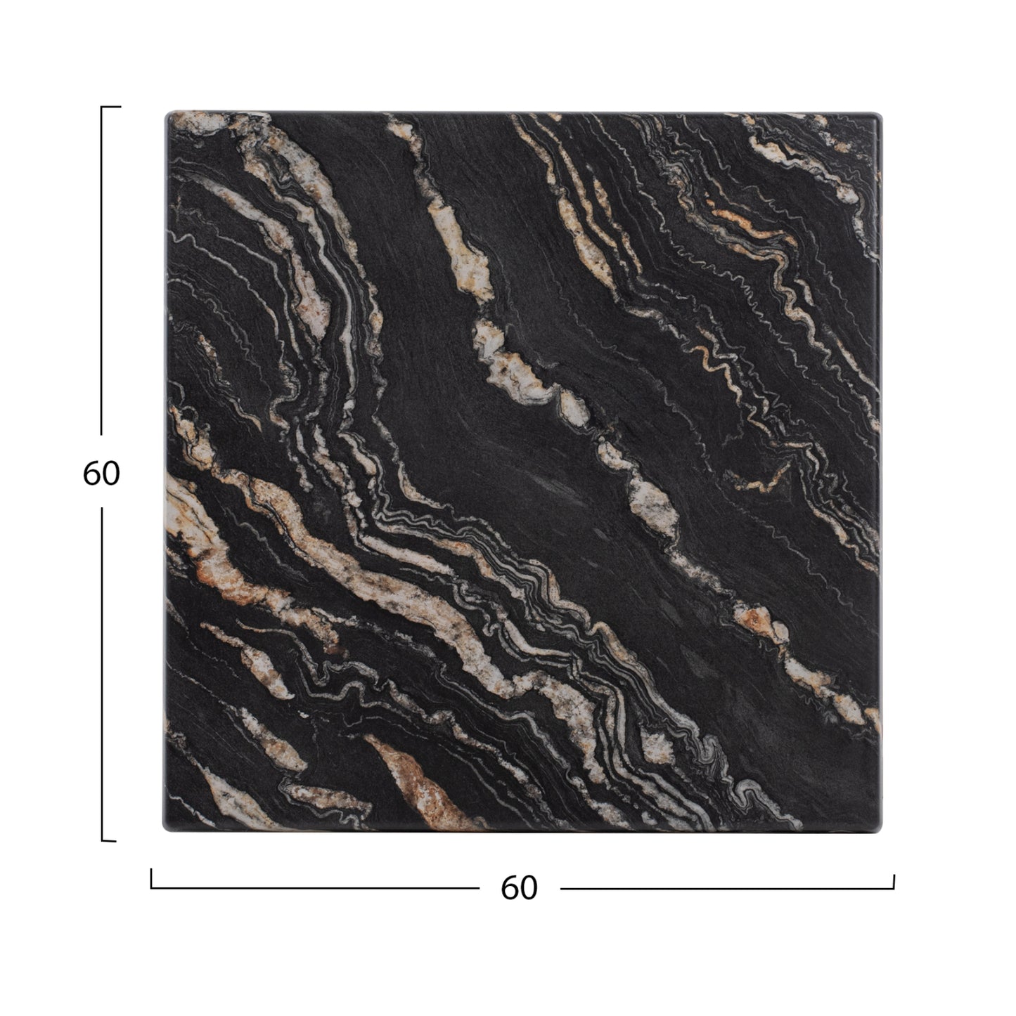 ΕΠΙΦΑΝΕΙΑ ΤΡΑΠΕΖΙΟΥ WERZALIT BLACK GOLD MARBLE 60x60x3.5
