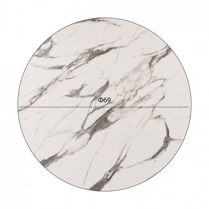 ΕΠΙΦΑΝΕΙΑ ΤΡΑΠΕΖΙΟΥ HPL MARBLE WHITE GREY Φ69εκ
