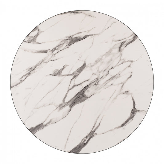 ΕΠΙΦΑΝΕΙΑ ΤΡΑΠΕΖΙΟΥ HPL MARBLE WHITE GREY Φ69εκ