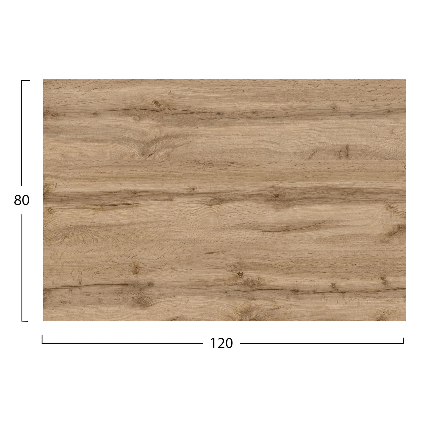 ΕΠΙΦΑΝΕΙΑ ΤΡΑΠΕΖΙΟΥ HPL ΟΡΘΟΓΩΝΙΑ SONAMA OAK 120x80εκ