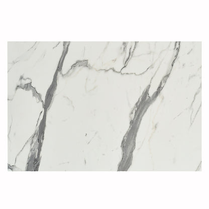 HPL TABLE TOP RECTANGULAR WHITE MARBLE 120x80cm