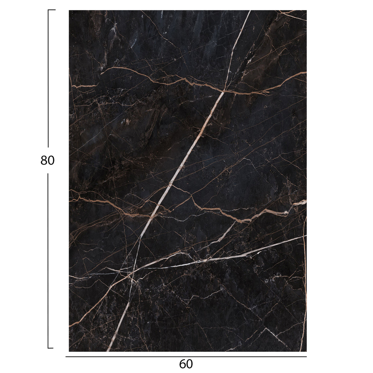 ΕΠΙΦΑΝΕΙΑ ΤΡΑΠΕΖΙΟΥ HPL ΟΡΘΟΓΩΝΙΑ BLACK MARBLE 60x80εκ
