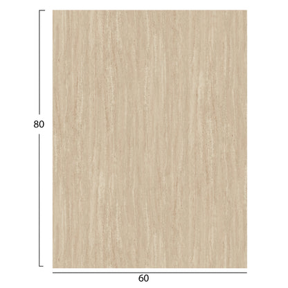 RECTANGULAR HPL TABLETOP TRAVERTINE STONE 60x80cm