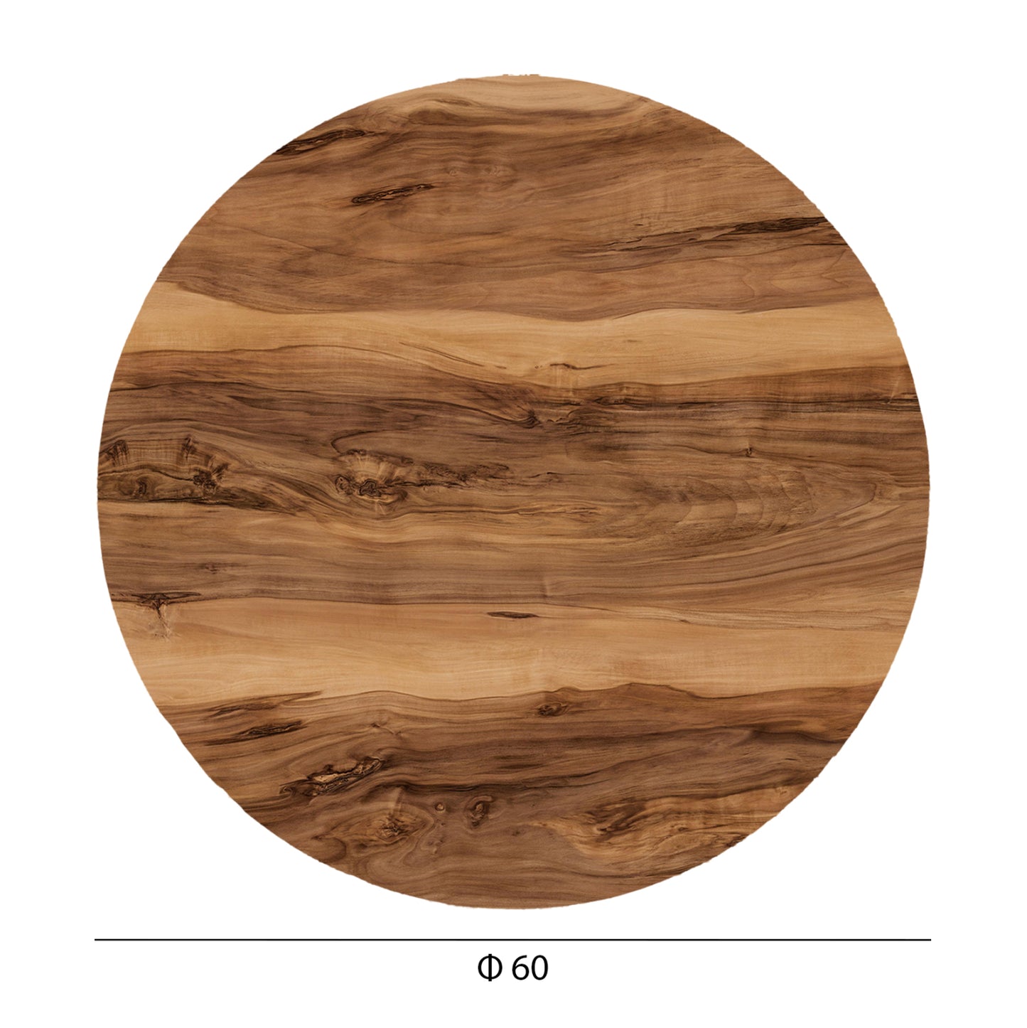 TABLE TOP HPL ROUND INDIAN SHESHAM Ø60cm