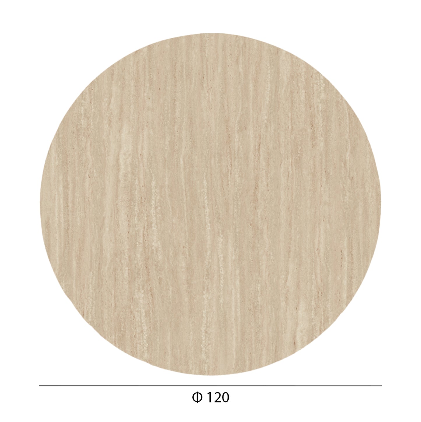 HPL TABLETOP ROUND TRAVERTINE STONE Φ120cm