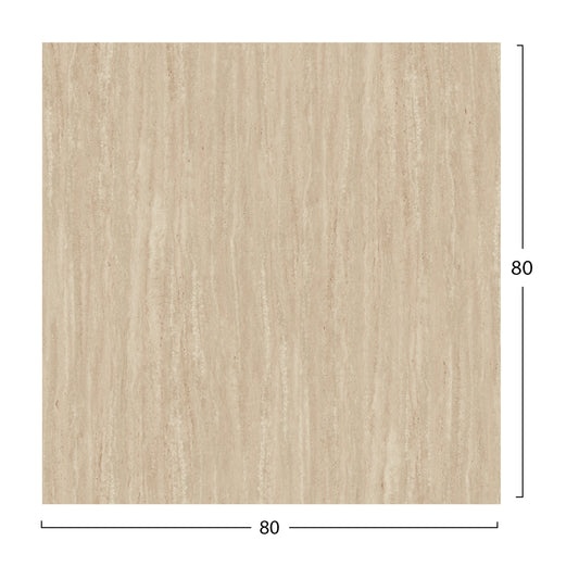 SQUARE HPL TABLETOP TRAVERTINE 80x80cm