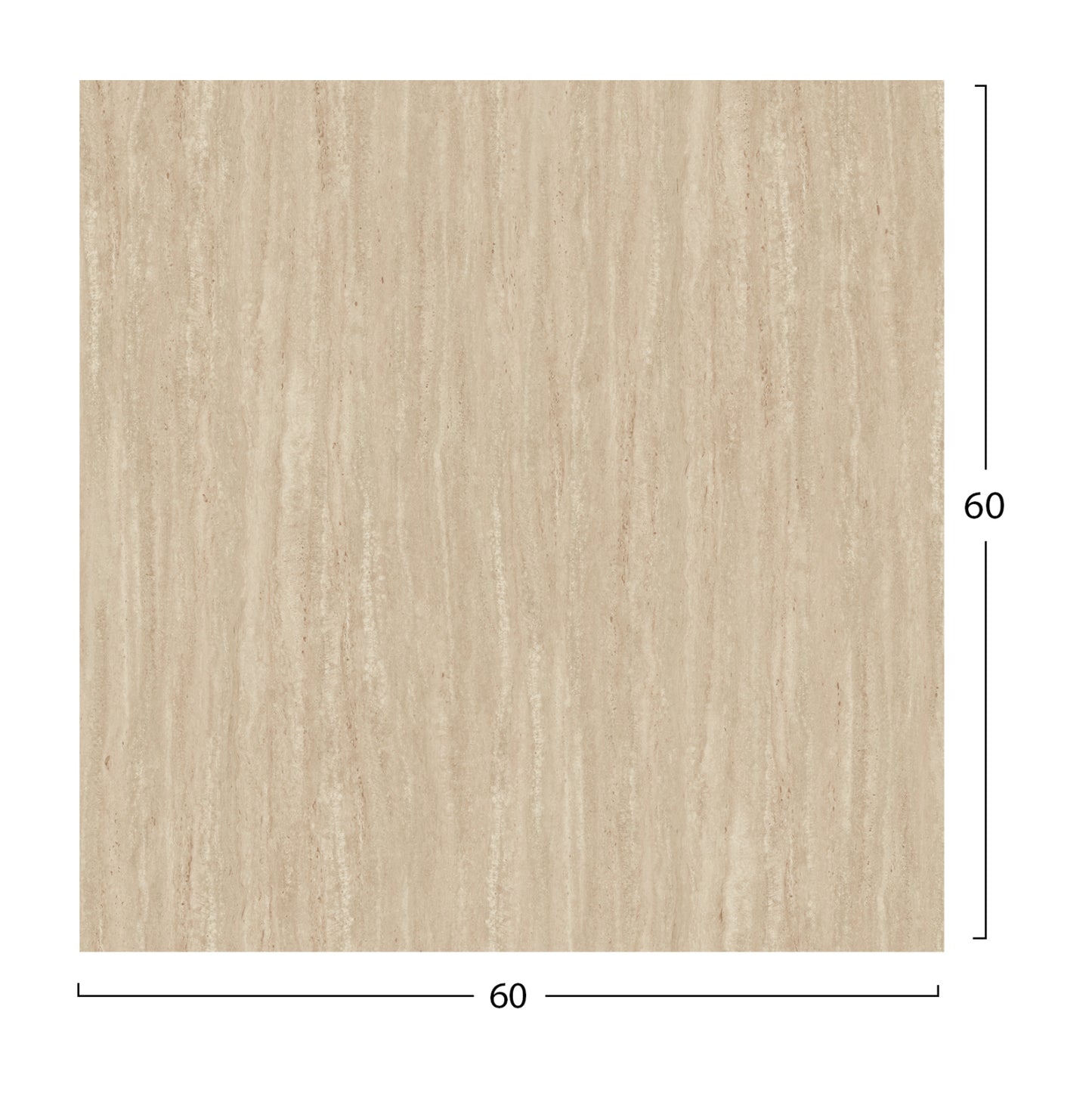 ΕΠΙΦΑΝΕΙΑ ΤΡΑΠΕΖΙΟΥ HPL ΤΕΤΡΑΓΩΝΗ TRAVERTINE 60x60εκ