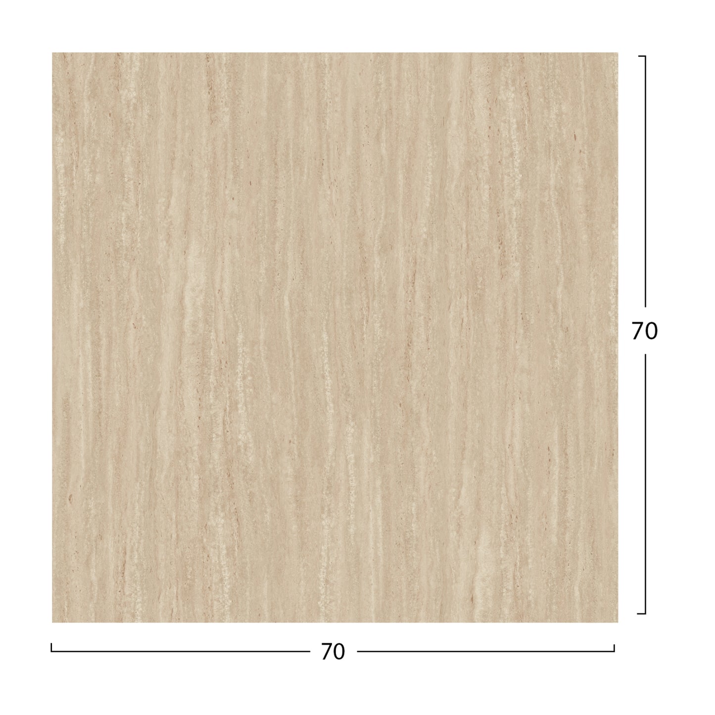 HPL TABLE TOP SQUARE TRAVERTINE 70x70cm
